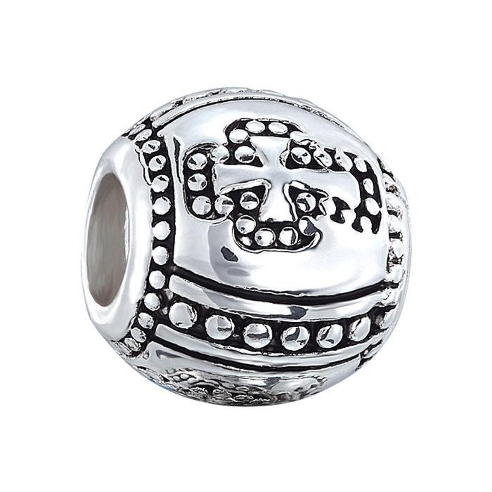 Cherished memories praise charm-cross bead